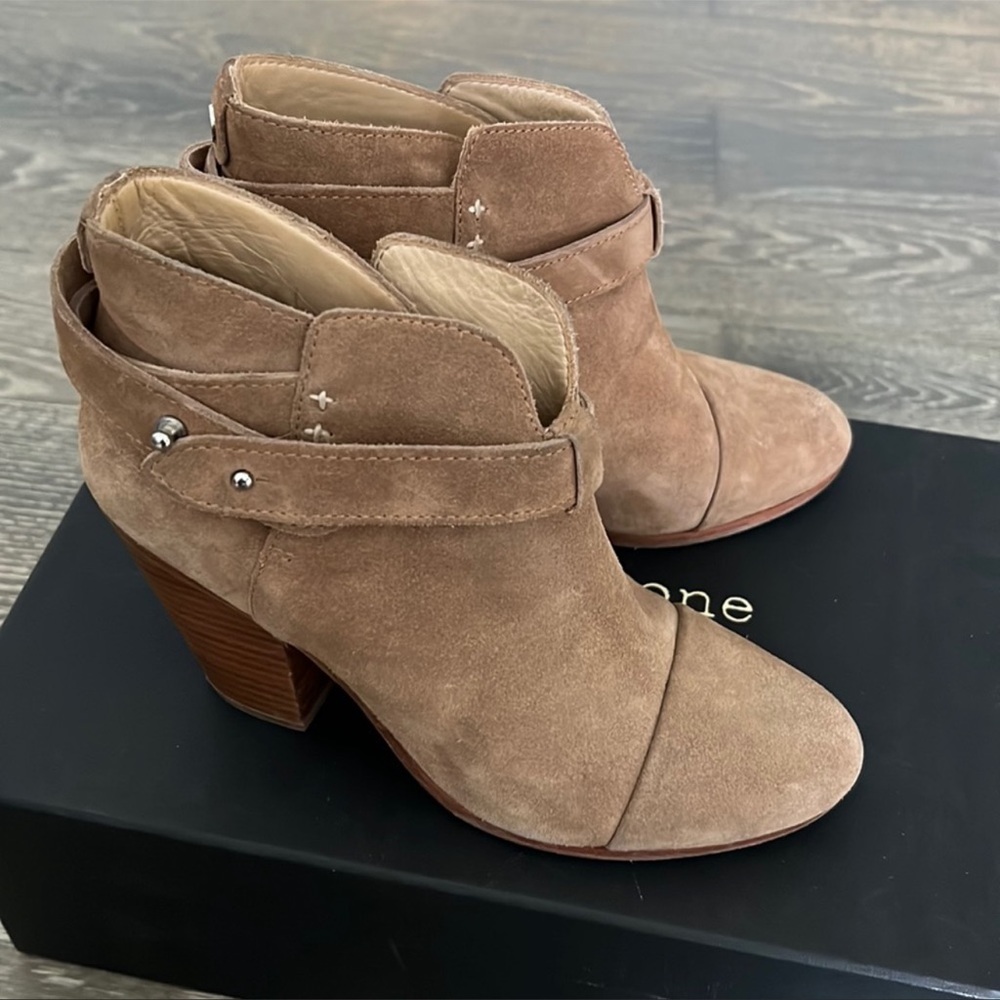 RAG & BONE Harrow suede boots in camel - Picture 7 of 14